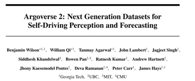 最新多传感器融合基准 | Argoverse 2：用于感知和预测的下一代数据集（上）
