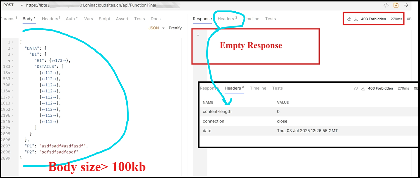 【Azure Function App】发现部分请求Function App遇见 403.72 报错(请求Body>100KB)