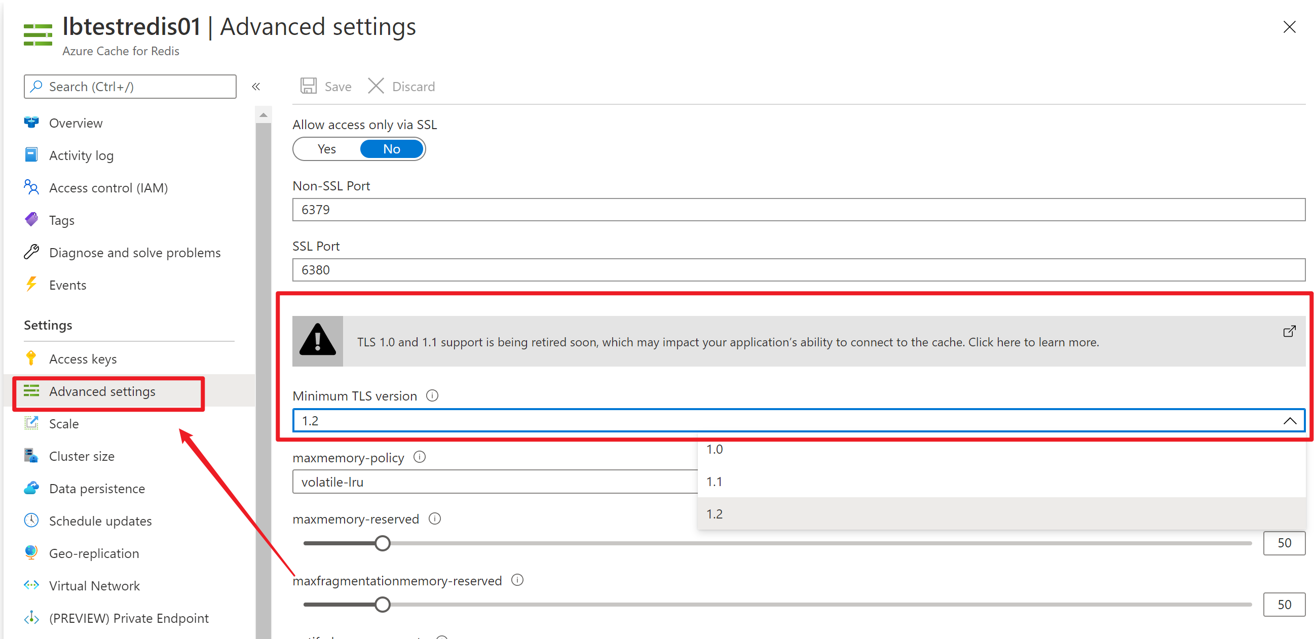 【Azure Redis 缓存 Azure Cache For Redis】Azure Redis删除 TLS 1.0 和 1.1的计划及问题