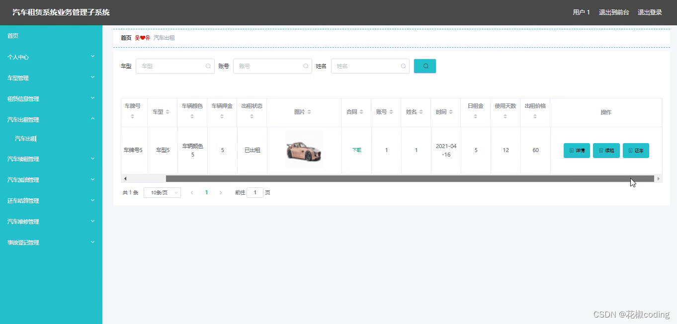 基于SpringBoot+Vue+uniapp的汽车租赁系统业务管理子系统的详细设计和实现(源码+lw+部署文档+讲解等)