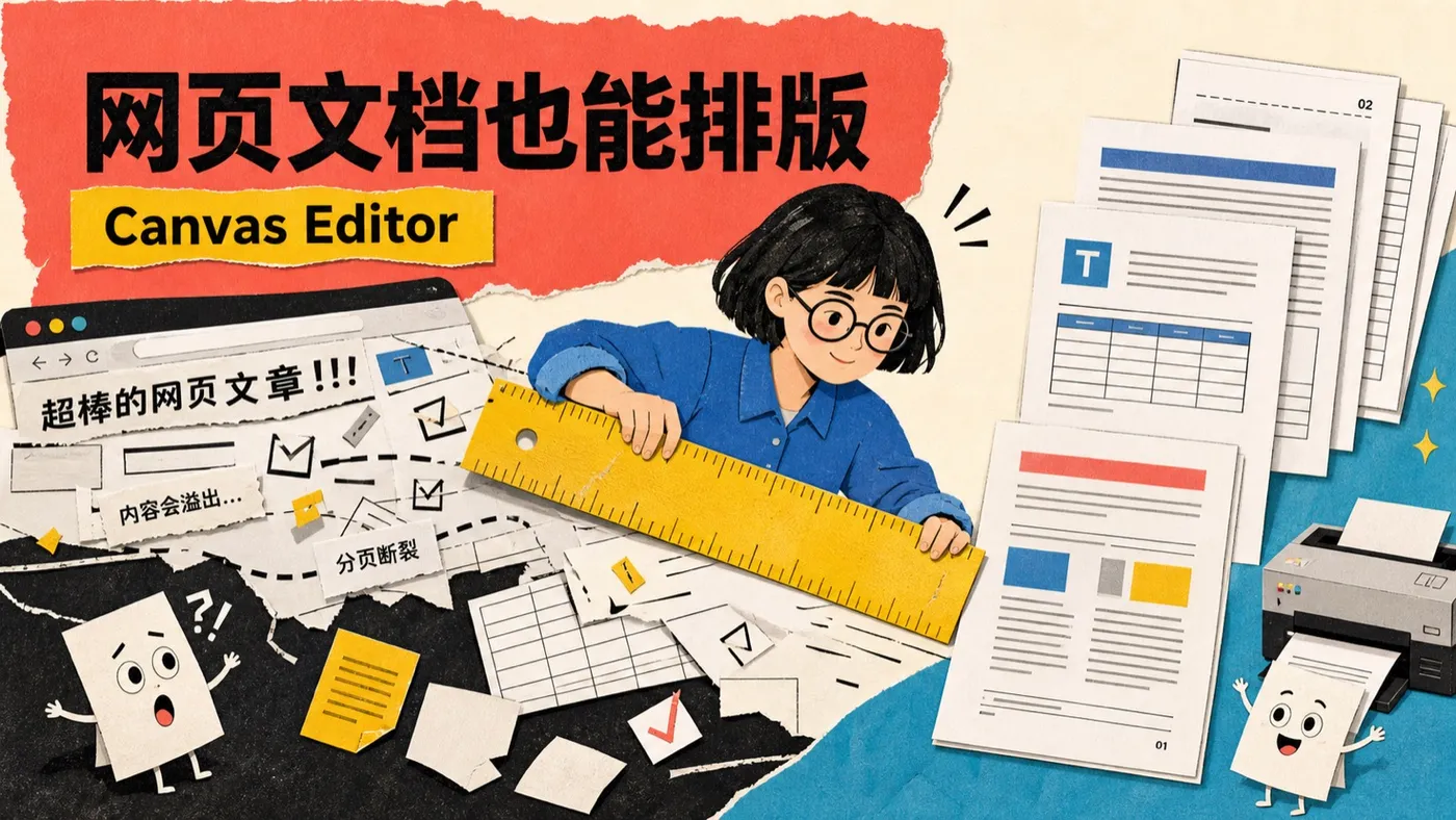 Canvas Editor 封面：网页文档也能像 Word 一样排版