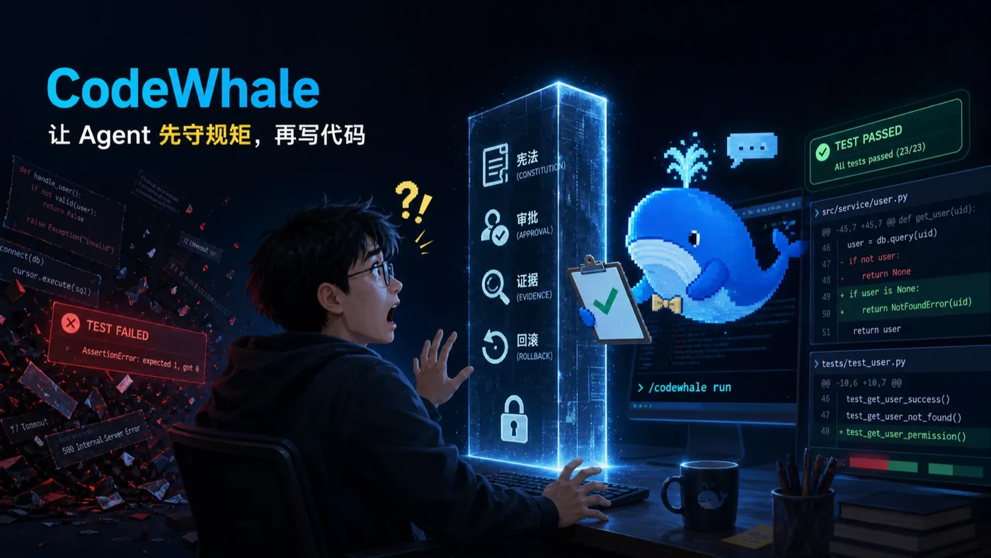 CodeWhale 封面:让 Agent 先守规矩,再写代码