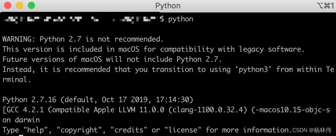 Mac下安装Python3