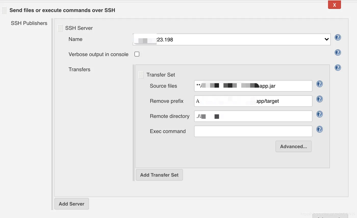  jenkins publish over ssh 