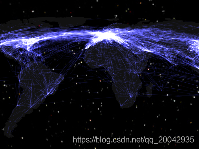 262Echarts - 3D 路径图（Flights on Geo3D）
