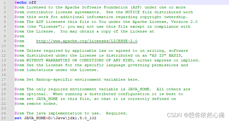 Error: JAVA_HOME is incorrectly set. Please update C:\hadoop-2.5.1\conf\hadoop-env.cmd ‘