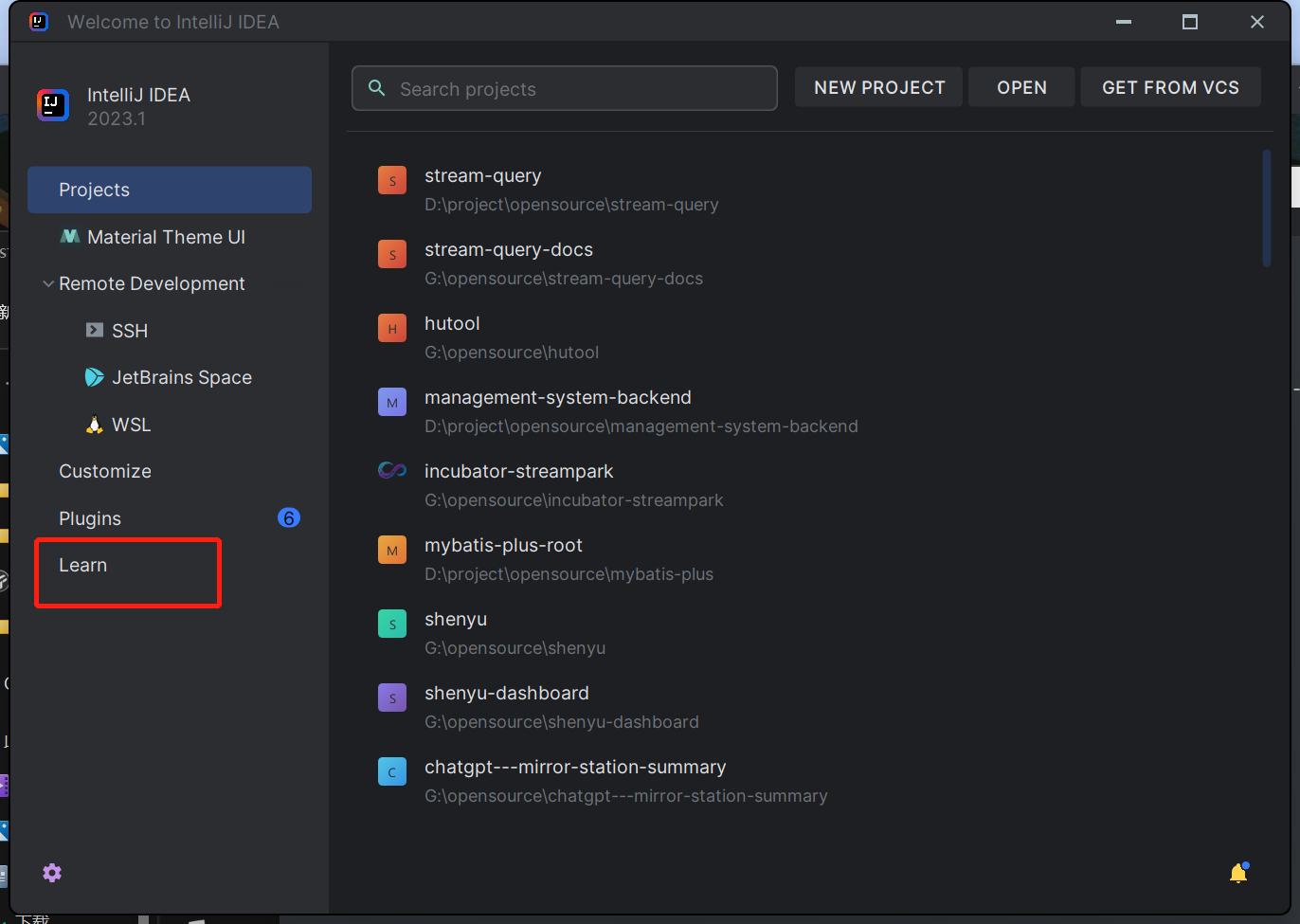 idea的Learn IDE Features