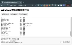 Windows提权/杀软进程在线对比