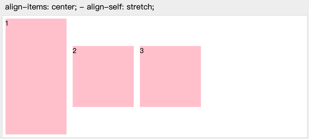 CSS3 【display: flex；】与【align-self: 可覆盖父元素设置algin-items；】的使用