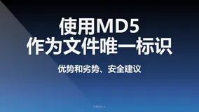 使用MD5当做文件的唯一标识，这样安全么？