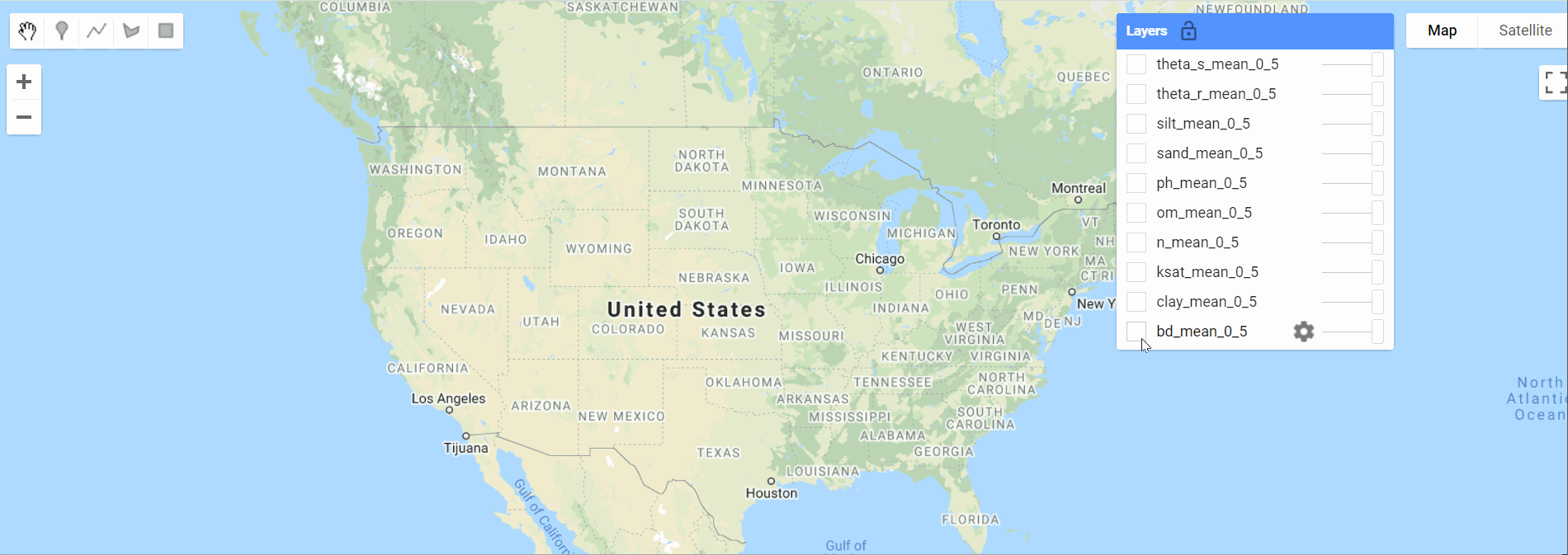 Google Earth Engine（GEE）——美国大陆(CONUS)30米土壤属性概率图数据库