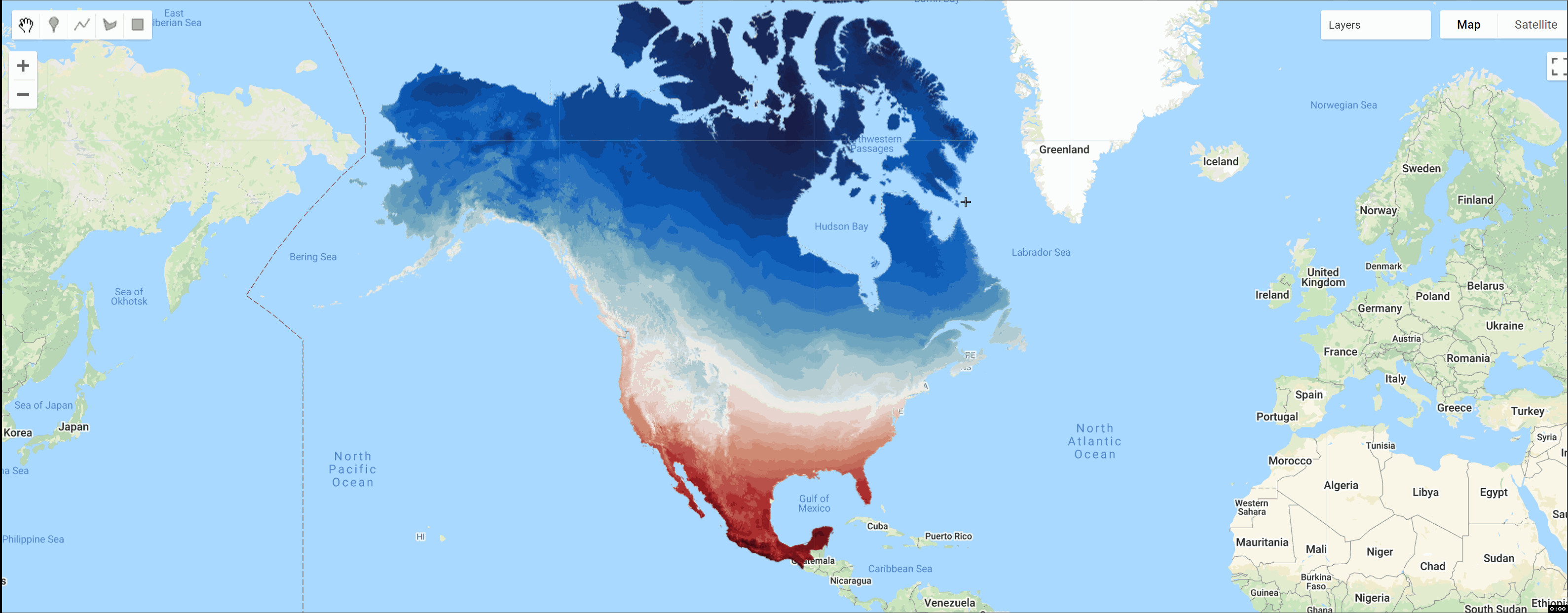 Google Earth Engine（GEE）——北美当前和预测的气候数据