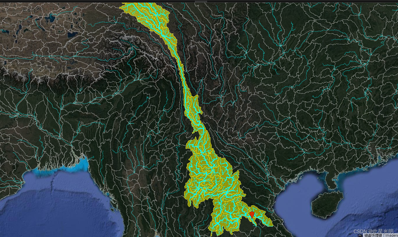 Google Earth Engine（GEE）——导出指定区域的河流和流域范围