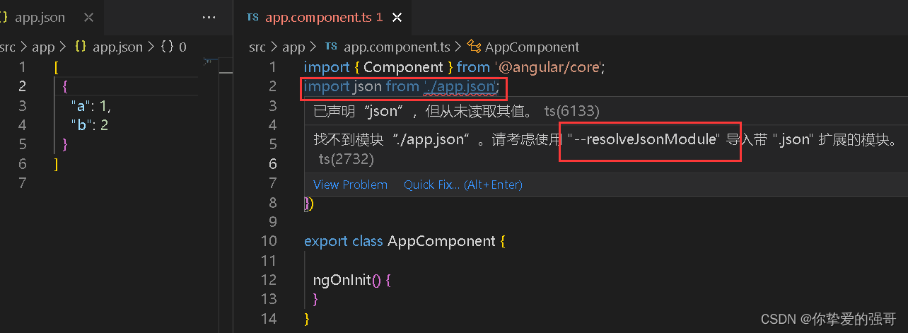 别扯那没用的~全网最简洁方法~让Angular可以直接引入import本地的json文件