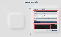 Neumorphism.io一个神奇的网站，满足各种圆角矩形ICON图表立体化效果要求，这种样式的名称——新拟态