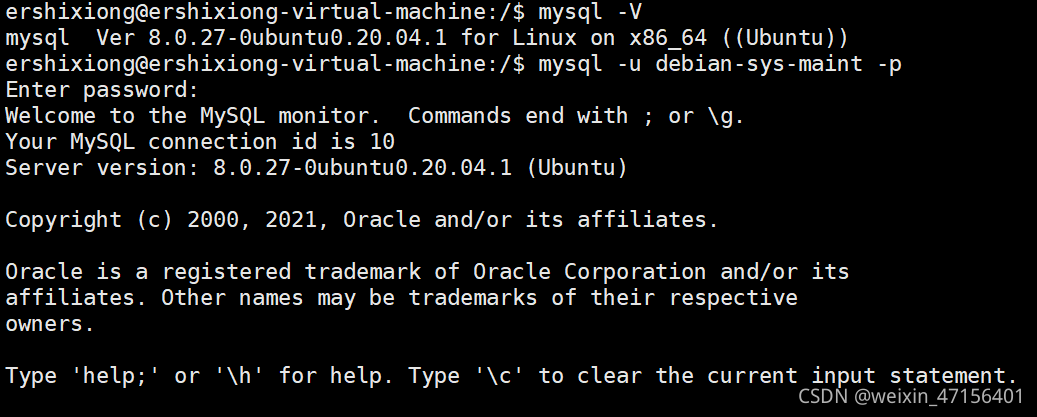 Ubuntu 20.04 + mysql 8.0.27 用户名和密码修改(非常实用)