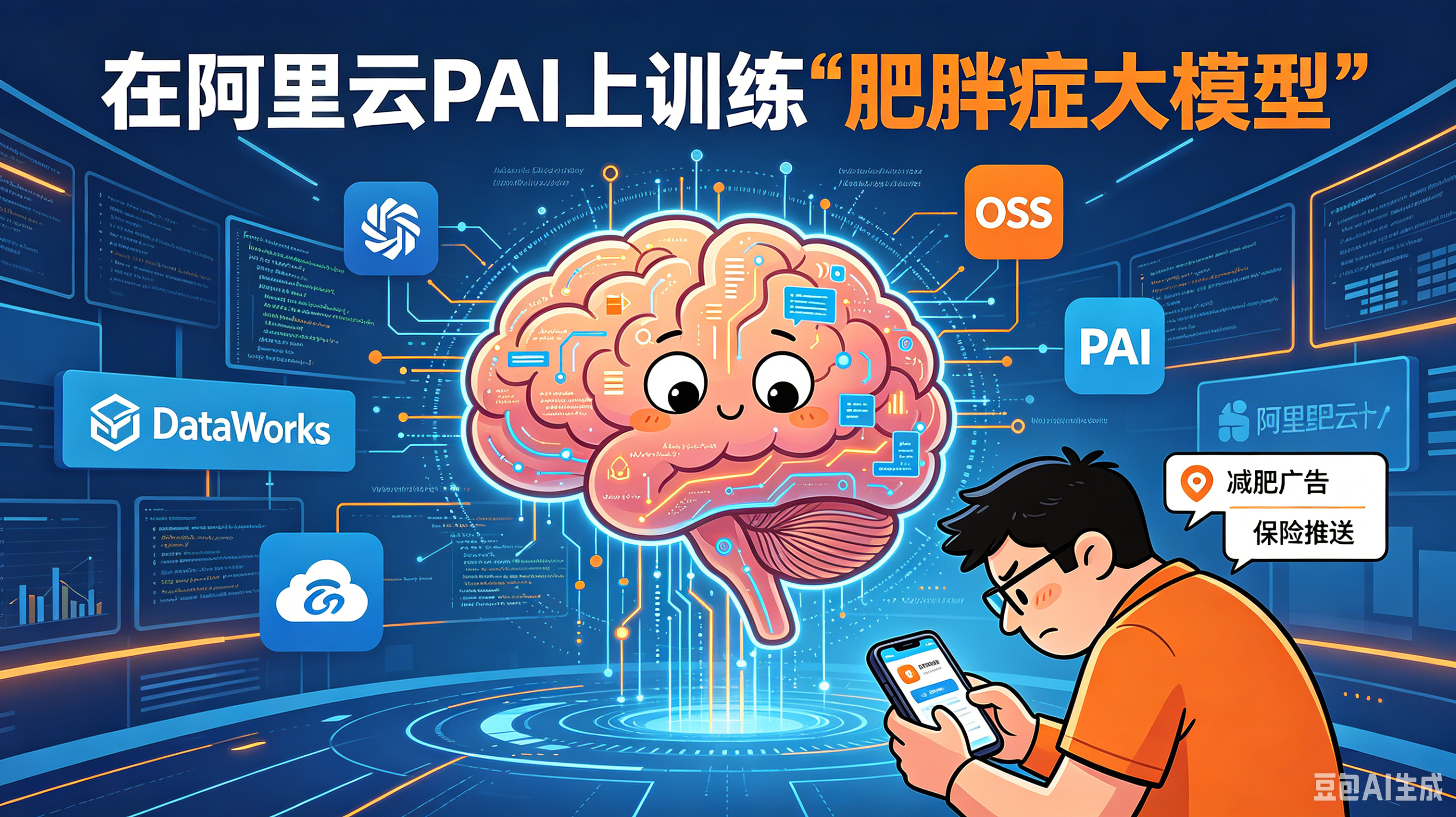 自从在阿里云PAI上训练“肥胖症大模型”，全网大数据都在劝我“买份保险”