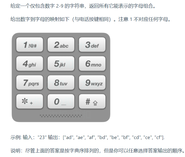【LeetCode 52】17.电话号码的字母组合