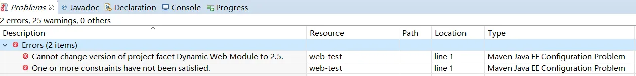 使用maven构建项目报错Cannot change version of project facet Dynamic Web Module to 3.0解决方案