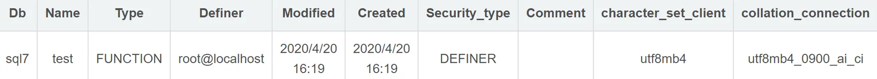 SQL 函数 function 讲解+代码实例