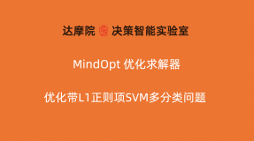 带L1正则项SVM多分类问题，使用MindOpt优化