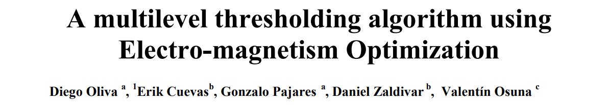 【图像处理】基于电磁学优化算法的多阈值分割算法研究（Matlab代码实现）