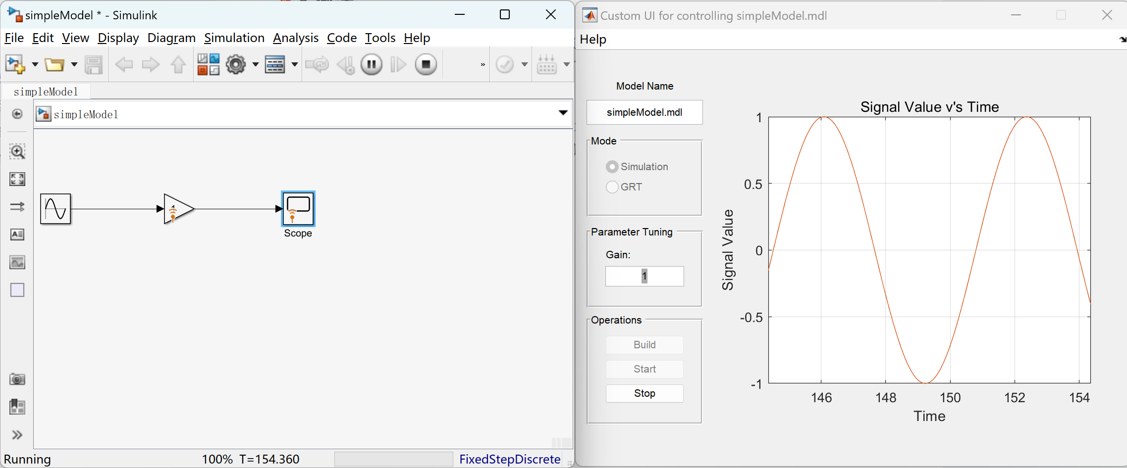 使用事件侦听器和 MATLAB GUI 查看 Simulink 信号研究