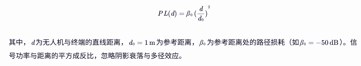 【无人机】采用最基本的自由空间路损模型并且不考虑小尺度衰落(多径多普勒)固定翼无人机轨迹规划（Matlab代码实现）