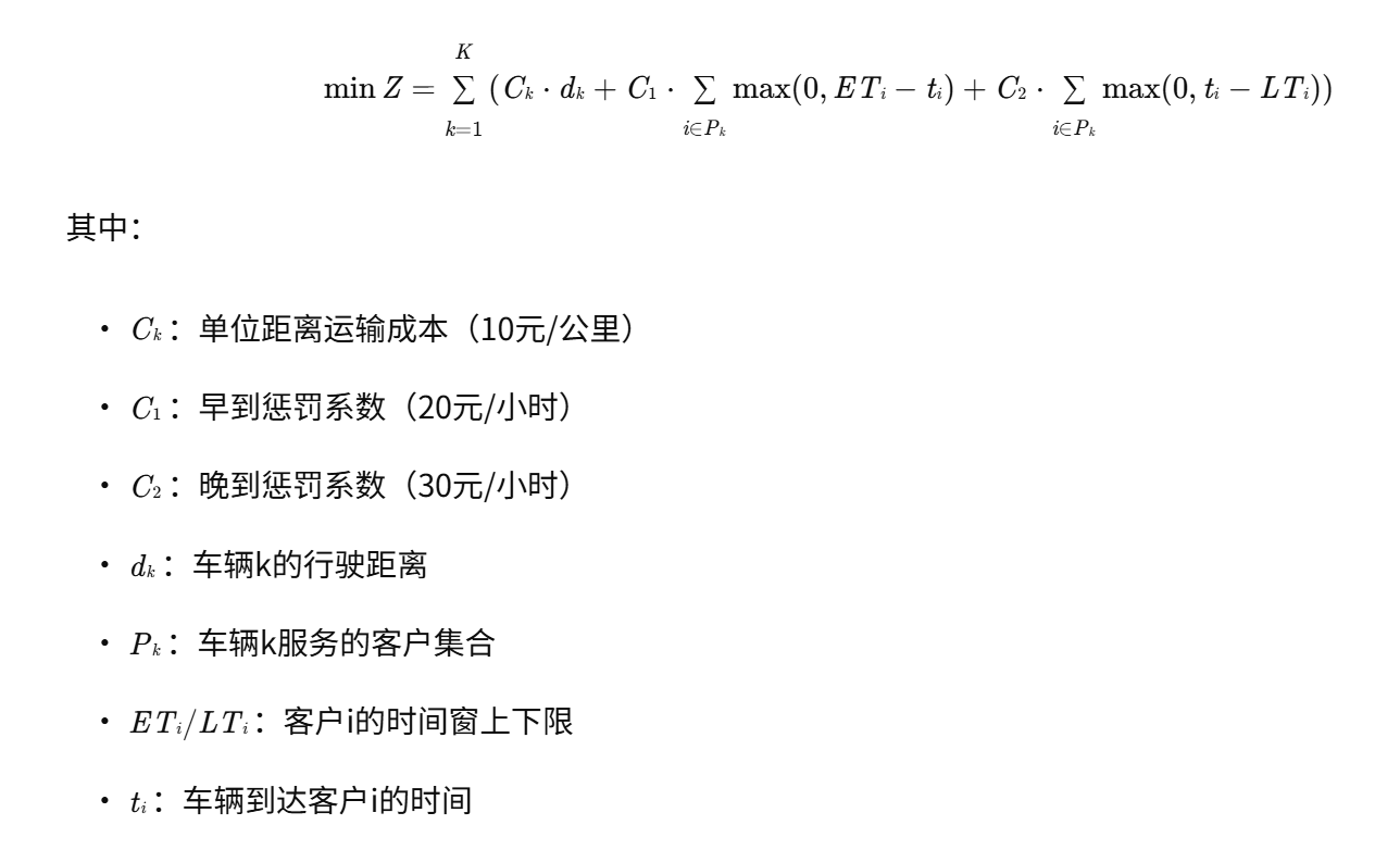 【配送路径规划】基于遗传算法求解带时间窗的电动汽车配送路径规划（目标函数：最小成本；约束条件：续驶里程、额定载重量、数量、起始点）研究（Matlab代码实现）