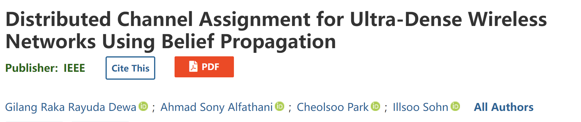 【SCI】利用信念传播在超密集无线网络中进行分布式信道分配（Matlab代码实现）