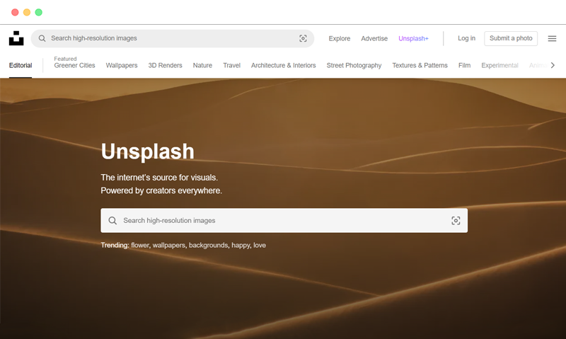 Unsplash: 国外免费高清无版权图片素材资源下载网站
