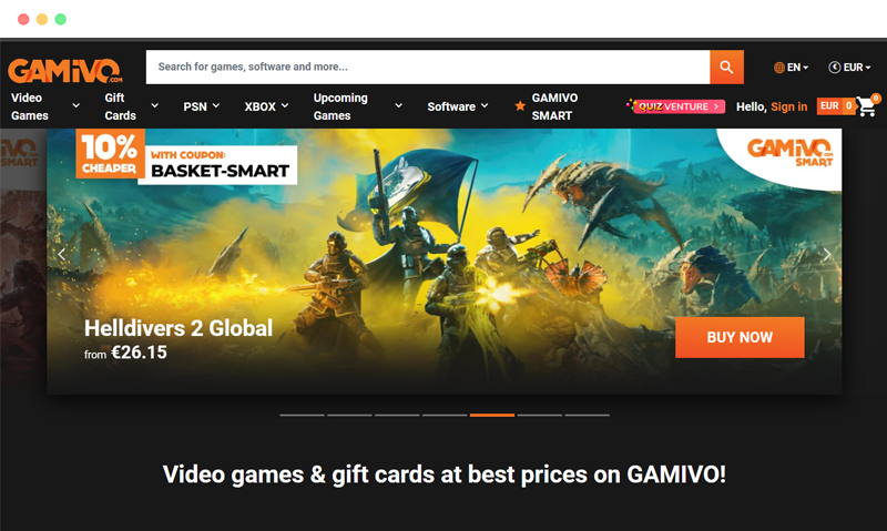 GAMIVO: 国外数字游戏激活码购买交易平台
