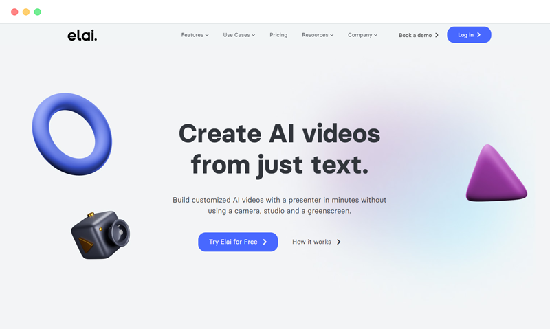 Elai.io: 基于人工智能的AI视频生成平台