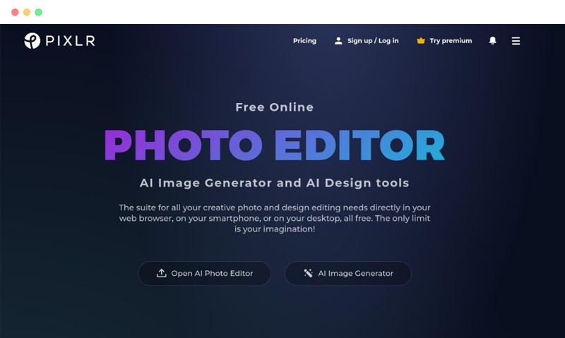 Pixlr: 免费在线图片编辑制作工具网站