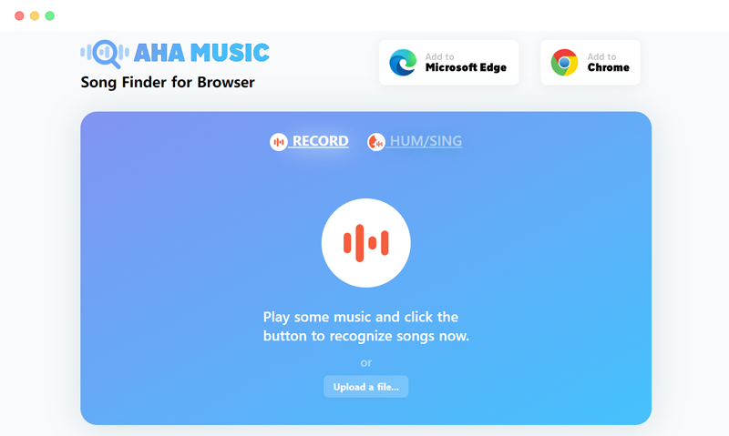 aha-music: 在线电脑网页版听歌识曲音乐识别服务工具
