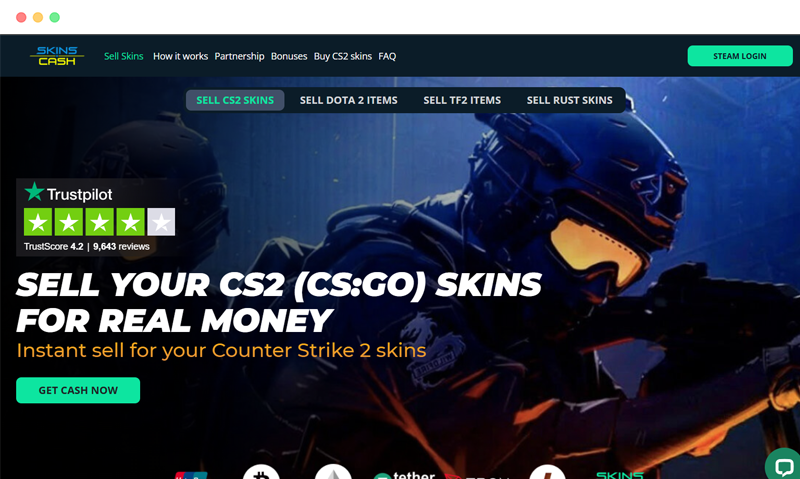 Skins.cash评测: 国外CSGO皮肤饰品交易平台网站