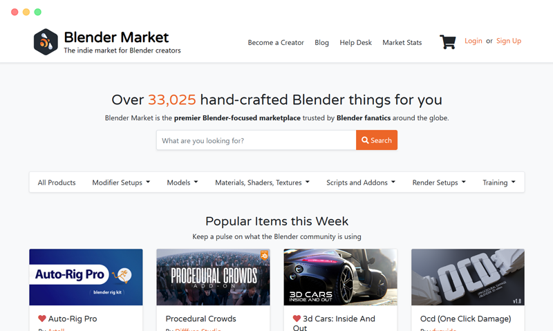 Blender Market: 专为Blender爱好者和创作者打造的在线市场