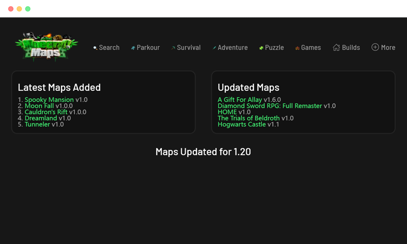 minecraft maps: MC我的世界地图下载网站