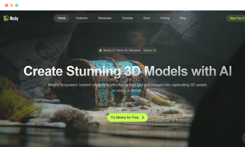 Meshy.ai: AI建模生成3D模型工具网站