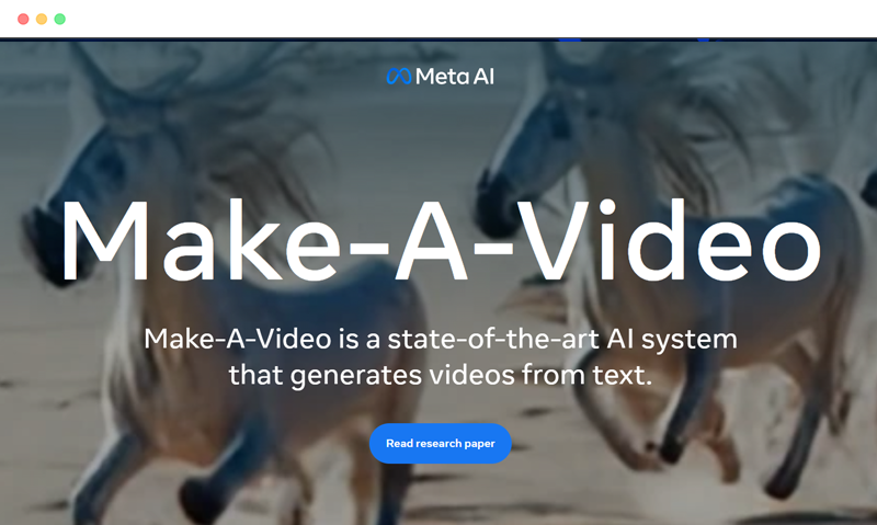 Make-A-Video: Meta公司开发的AI视频生成制作工具