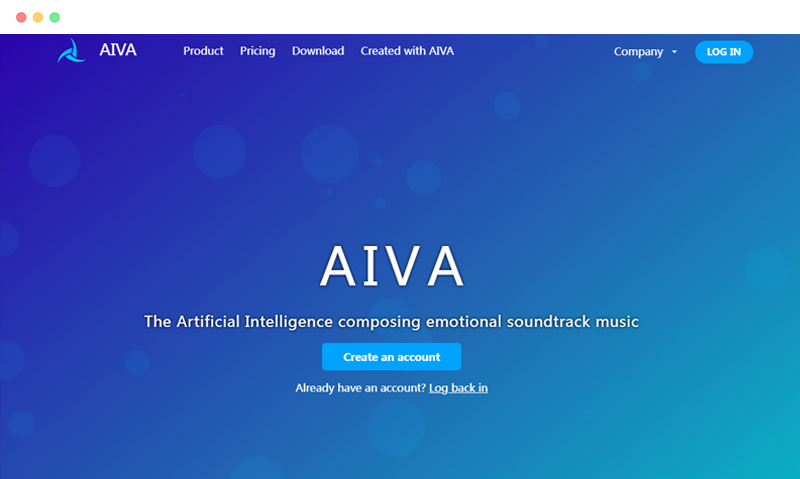 AIVA.AI: 在线AI音乐作曲写歌工具