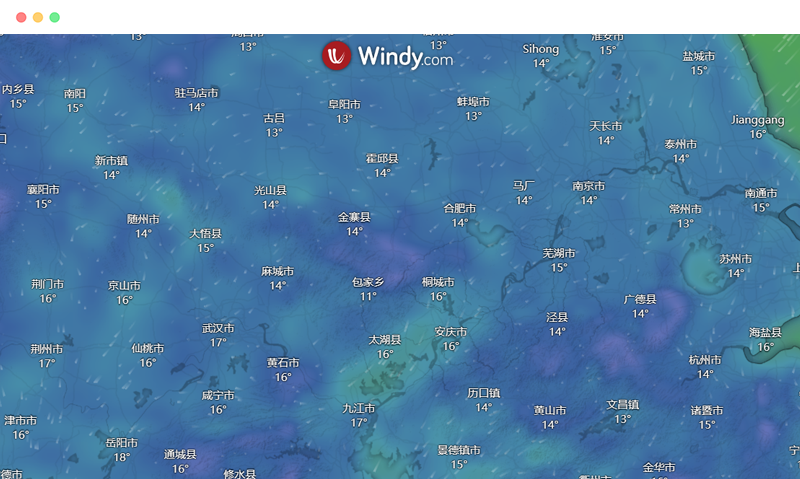 Windy.com: 好用的在线实时天气预报可视化工具