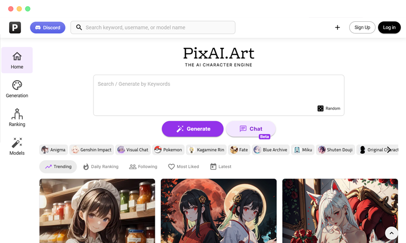 Pixai.art: 基于人工智能的AI绘画漫画生成器工具