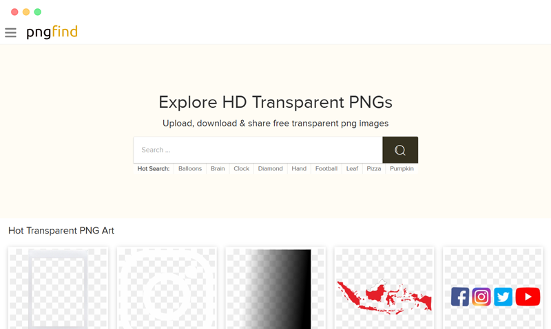 pngfind: 免费透明PNG免抠素材图片下载网站