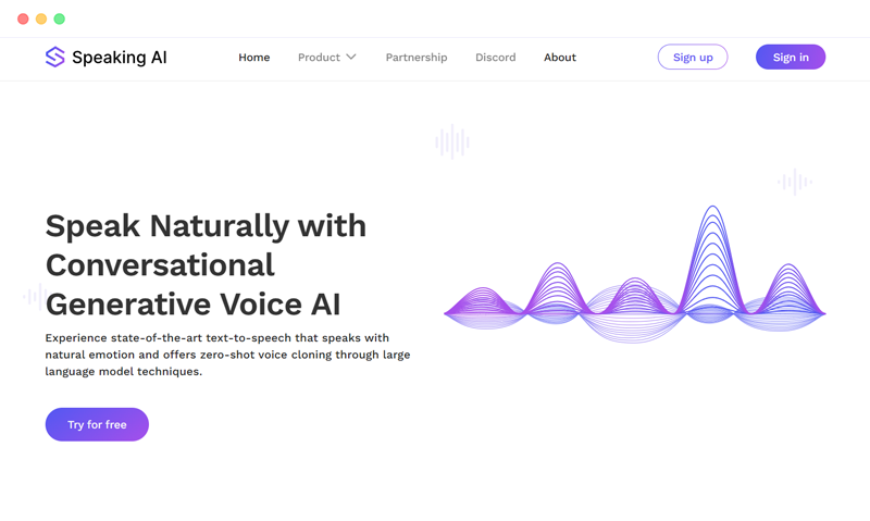 speaking.ai: 基于AI的声音克隆语音生成工具