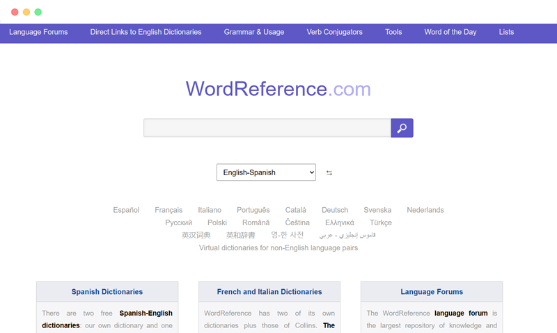 wordreference: 免费在线英汉词典工具网站