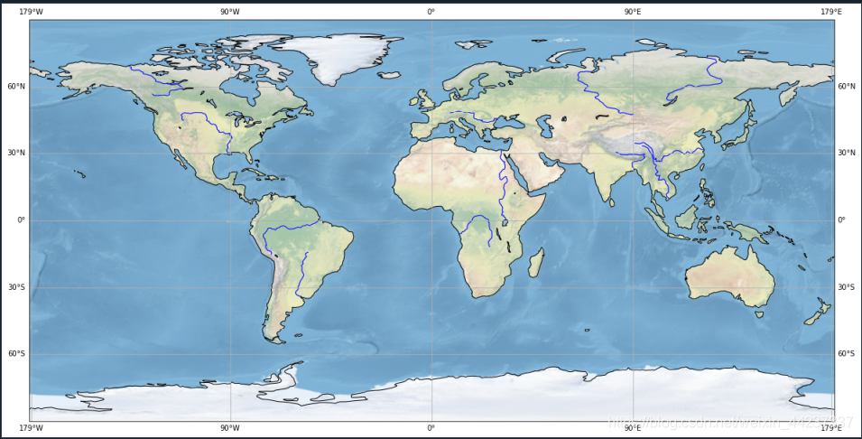 python 绘制世界地图，添加海岸线、陆地、投影-阿里云开发者社区
