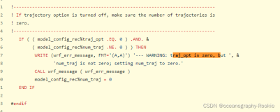 WRF模式报错：traj_opt is zero, but num_traj is not zero； setting num_traj to zero