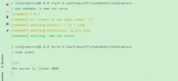 node使用 nodemon 来监听文件变化