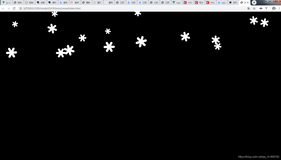 canvas 实现雪花飘落 html5